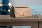 Boîte à pain miniature en bois non peint à l'échelle 1:12 avec couvercle coulissant, 4,1 cm de large, fourniture pour maison de poupée DIY