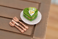 1:12scale Dollhouse miniature Matcha Waffle E027