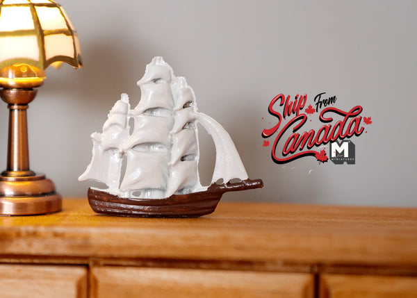 Dollhouse Miniature Metal Clipper Ship / Sailing Ship Model / Sailboat - H025