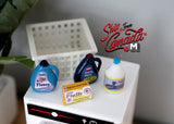 1:12 Dollhouse Miniature Laundry set with basket set of 5 - F063