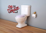 Dollhouse miniature bathroom washroom toilet in white 1 12th scale 1:12 - K052