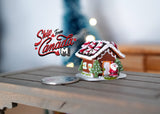 1:12 scale Dollhouse Miniature Christmas Gingerbread House Gingerbread Santa Clause - J027