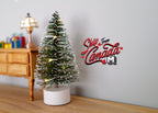 1/12スケール ミニチュアクリスマスツリー LEDライト付き 高さ約13cm ドールハウス用DIYパーツ（グリーン）