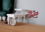 1:12 Scale Miniature Coffee Table with Lower Shelf, 1-15/16 inch tall, DIY Dollhouse Supply (white)