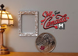 1:12 Dollhouse Supplies Miniature Rectangular Ornate Picture Frame (Small Silver) - A095