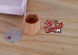 1:12 Miniature Clay Faux Log Planter 1 Inch Scale Clay Flower Pot - B080