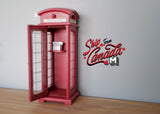 Dollhouse Miinatures 1:12 scale Phone Booth / Dollhouse Miinatures England style telephone booth / Classic Phone Booth
