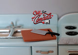 Miniature Cutting Board and Cleaver 1:12 Scale Dollhouse Supplies Kitchenware Chopper Knife - F071
