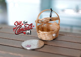 1:12 Dollhouse Supplies Miniature Picnic Basket / Dollhouse Supplies Picnic Basket / Miniature Picnic Basket - D055