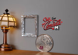 1:12 Dollhouse Supplies Miniature Rectangular Ornate Picture Frame (Small Silver) - A095