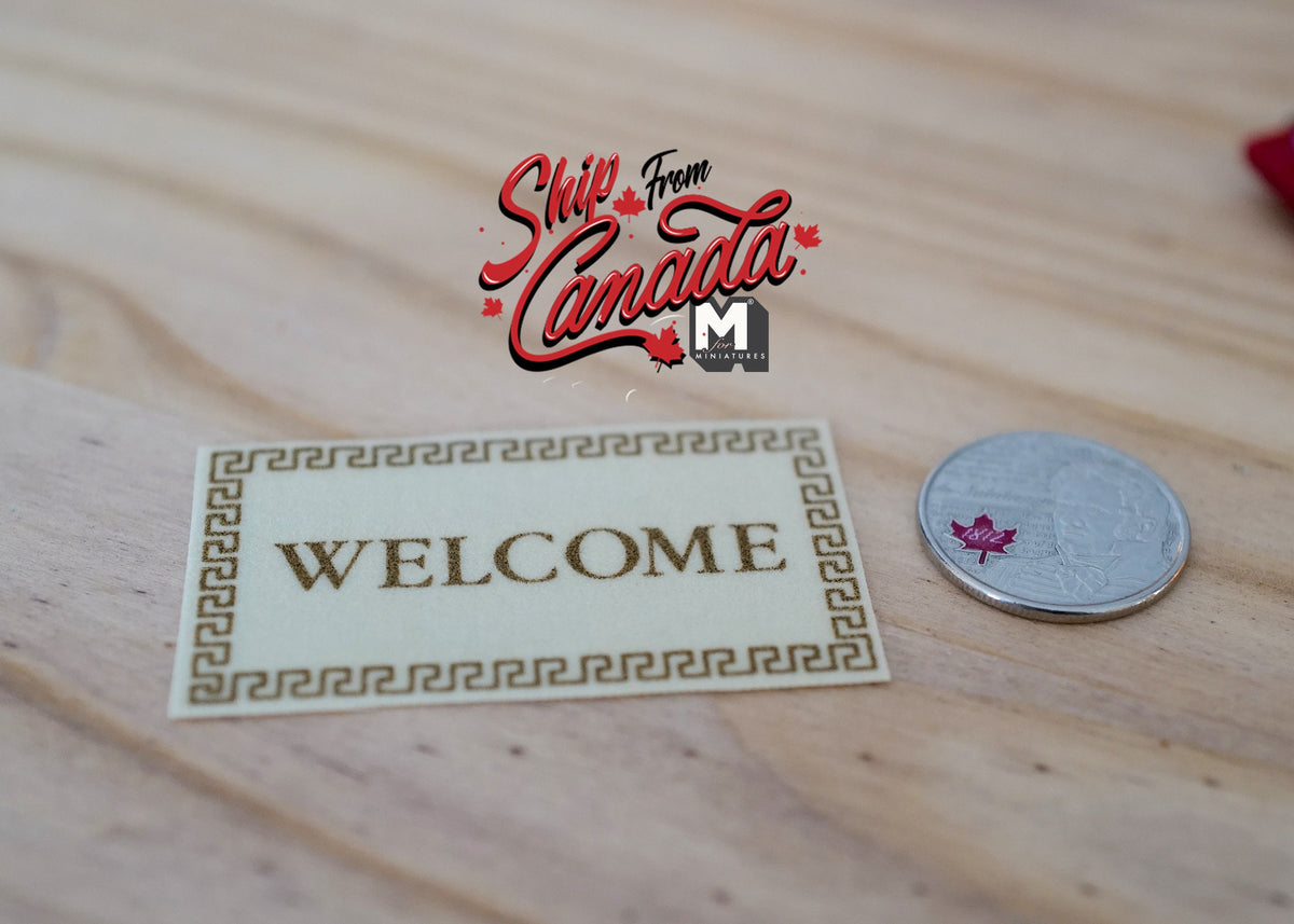 Dollhouse miniature small door rug carpet floor mat decoration 1 12 scale D082