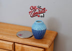 1:12 Dollhouse Supplies Miniature Ceramic Plum Shaped Vase , Flower Pot , Pottery Vase - B079