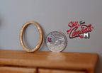 Cadre photo ovale miniature en bois orné, échelle 1:12, 3,5 cm de hauteur, fourniture pour maison de poupée DIY