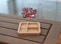 1:12 Scale Miniature Wood Partitioned Tray, 3 Compartments, 1-3/16 inch long, DIY Dollhouse Supply (oak)