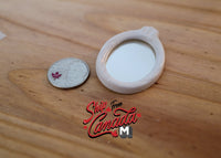 Dollhouse Miniature White circular round mirror dolls house framed mirror 1 12th scale miniature furniture F040