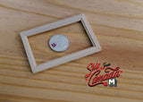 Dollhouse Supplies miniature unpainted wooden photo frame dolls house photo 1 12th scale miniature - i042