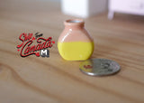 1:12 Dollhouse Supplies Miniature Two Tone Ceramic Pot , Miniature Pottery Vase , Flower Pot - B079