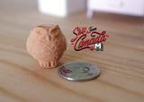 1:12 Dollhouse Supplies Miniature Clay Owl Planter 1 Inch Scale Miniature Clay Flower Pot Vase 1 inch tall - B080