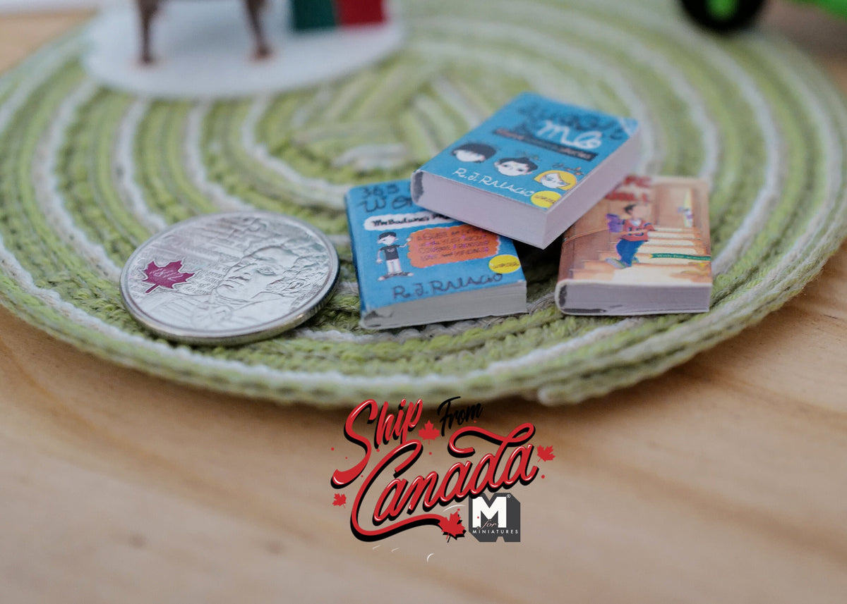 1:12 Scale Miniature Children's Picture Books, Set of 3, 7/8 inch long, DIY Dollhouse Supply (can open)