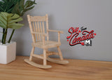 Dollhouse miniature unfinished / unpainted furniture / unfinished rocking chair dolls house furniture rocker 1 12th scale miniature - I022