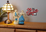 1:12 Dollhouse Supplies miniature Statue Set of a Colonial Couple Figurine - B086