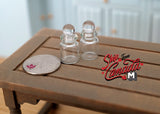 1:12 Dollhouse Supplies Miniature Glass Bottle Set of 2 23mm(H) - E082