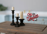 1:12 Scale Dollhouse Miniature Candle Stand / Candle Holders set of 3 - C086