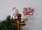 1:12 scale Miniature Dollhouse Snowy Owl, miniature bird D085