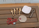 Dollhouse Supplies miniature wood and metal cooking utensil with bowl Dollhouse Supplies cookware 1:12 - A027