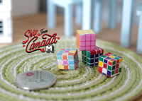 Dollhouse Miniature Magic Cube  / dolls house Magic Cube miniature set of 4 / Dollhouse Miniatures Magic Cube - G073