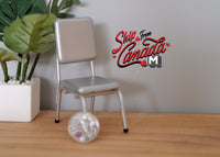 1:12 Dollhouse Miniature furniture 1950s Style Sliver Chair Dollhouse Minatures Furniture - D020