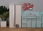 1:12 Scale Miniature Wood Side by Side Refrigerator, 2 Doors, 8 Shelves, 5-3/8 inch tall, DIY Dollhouse Supply (white)