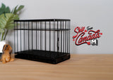 Dollhouse Miniature Metal Pet Cage with Swing Door, Miniature Dog Cage G018