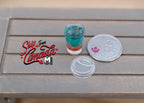 1:6 Scale Miniature Iced Summer Drink Cup, 7/8 inch tall, DIY Dollhouse Supply