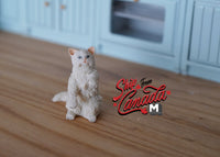 1:12 Dollhouse Miniature Cat Raising Both Hands Persian Cat  / Dollhouse Miniature Pet - C052