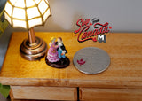 Miniature Puppy Love Figure of Man and Woman 1:12 Scale Dollhouse Supplies Decoration 13/16 inch tall - B085