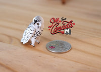 1:12 scale Miniature Dollhouse Snowy Owl, miniature bird D085