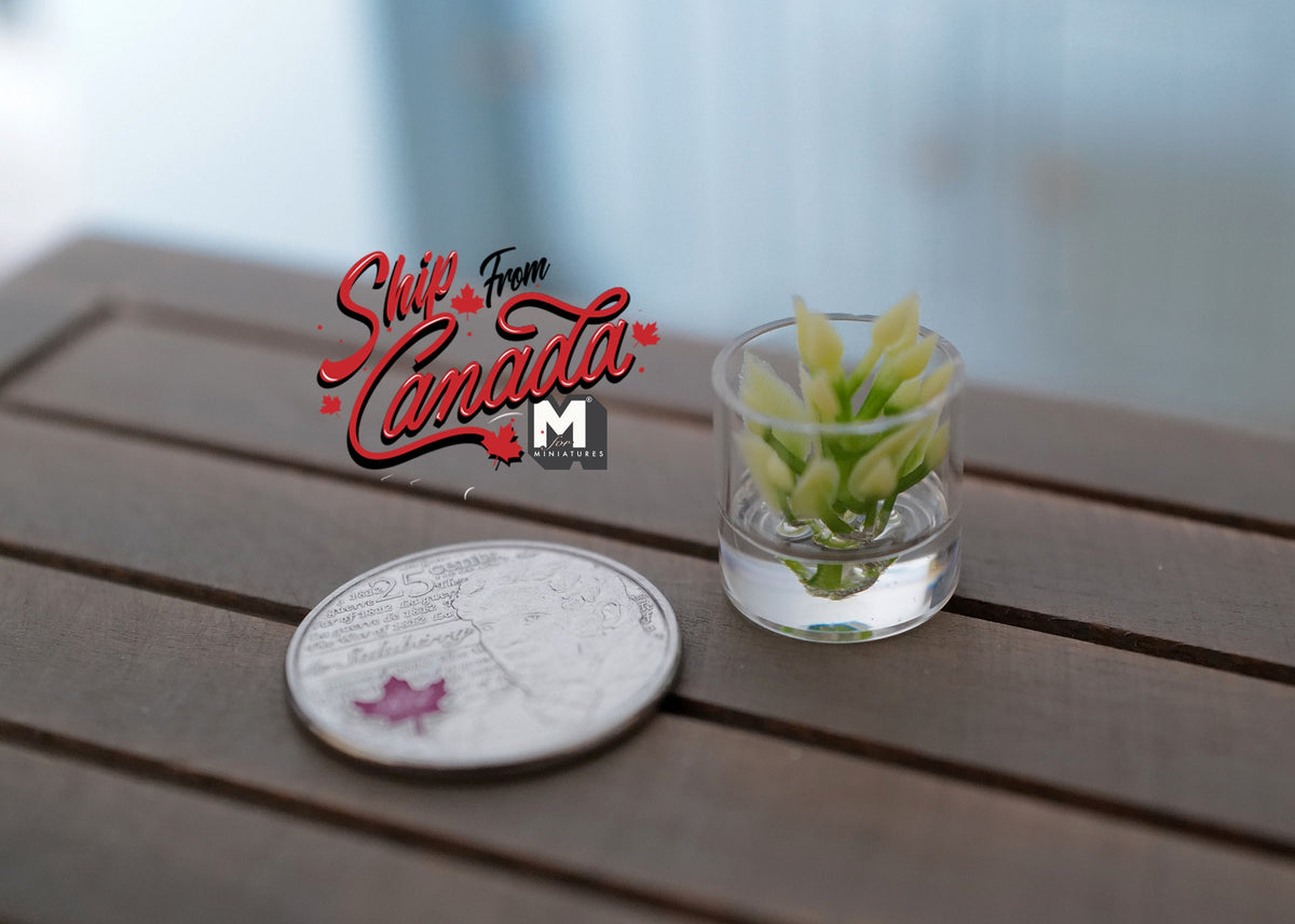 Dollhouse Miniature Glass Flower and Cup - B062