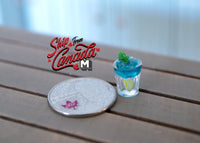 1:12 scale Dollhouse miniature glass of Lime Soda with Ice miniature beverage fountain drink E085