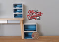 1:12 Scale Miniature Stackable Storage Drawers, Set of 5, 1-9/16 inch wide, DIY Dollhouse Supply (white and blue)