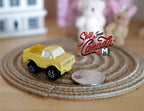 1:12 Scale Miniature Toy Pickup Truck, 1-5/16 inch long, DIY Dollhouse Supply (yellow)