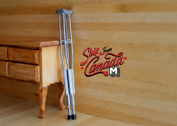 Dollhouse Miniature 1/12 Scale Walking Stick / dollhouse crutches G067