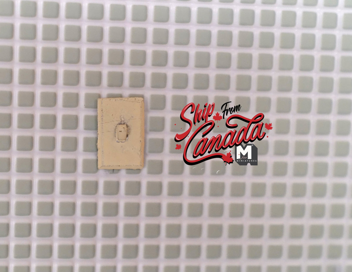 1:12 Scale Miniature Modern Rocker Wall Switch, 3/8 inch tall, DIY Dollhouse Supply