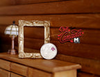 1:12 Scale Miniature Ornate Picture Frame, Rectangular, 2-3/16 inch tall, DIY Dollhouse Supply (silver and gold)