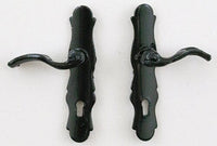 Dollhouse Miniature Bronze Door Handle with Key Hole Old English Style Door Lever 2 Piece Pack