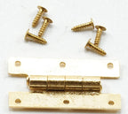 1:12 Scale Miniature Brass Hinge with Nails 4 Knuckles 4 pack Door hinges Window hinges Dollhouse Supply