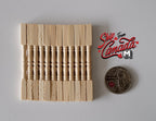 Miniatura a escala 1:12 de balaustres de escalera de madera sin pintar para casa de muñecas, set de 12, 2-9/16 inch de alto