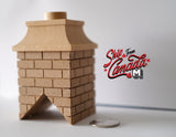 1:12 Dollhouse Wood Brick Chimney Miniature Chimney DIY House Build Material Wood Chimney - I039