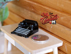 1:12 Scale Miniature Classic Typewriter, 1-3/16 inch long, DIY Dollhouse Supply (black)
