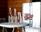 1:12 Scale Miniature Clear Glass Bottles, Set of 3, 1-9/16 inch tall, DIY Dollhouse Supply